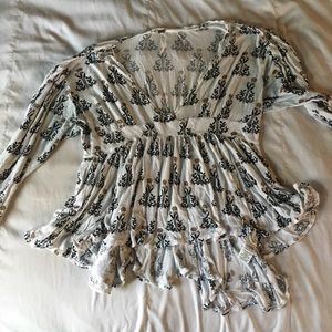 White Free People Long Sleeve Shirt